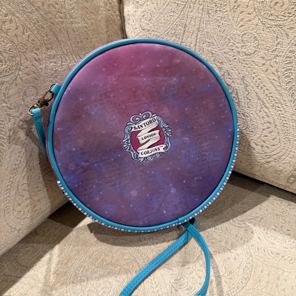 Blue Crossbody Bag with Illustrated Bubble Fairy Design - Picture 2 of 7